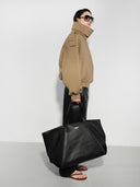 LEATHER BLACK SHOPPER