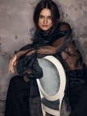 BLACK ORGANZA BLOUSE