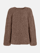 BROWN BOUCLE SWEATER