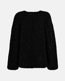 BLACK BOUCLE SWEATER