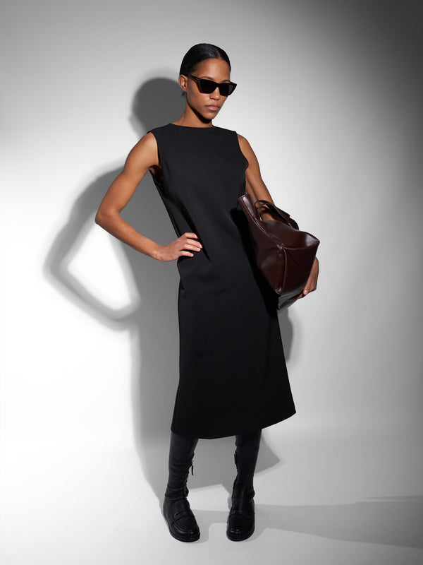 BLACK MIDI DRESS