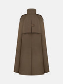 KHAKI WOOL CAPE