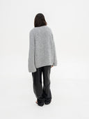 GRAY BOUCLE SWEATER