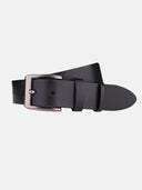 BLACK LEATHER BELT - Blastout