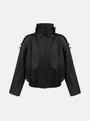 BLACK LEATHER BOMBER - Blastout