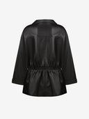 BLACK LEATHER PARKA - Blastout