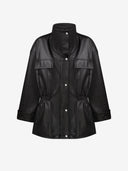 BLACK LEATHER PARKA - Blastout