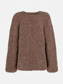 BROWN BOUCLE SWEATER - Blastout