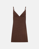 BROWN LINEN DRESS - Blastout