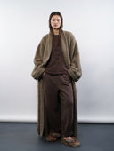 BROWN ROBE COAT - Blastout