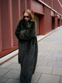 ECO FUR COAT EMERAL QUEEN - Blastout