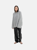 GRAY BOUCLE SWEATER - Blastout