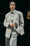 GRAY PADDED SHIRT - Blastout