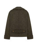 KHAKI PEA COAT - Blastout