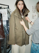 KHAKI WOOL PARKA - Blastout