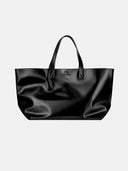 LEATHER BLACK SHOPPER - Blastout
