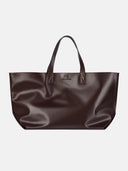 LEATHER BROWN SHOPPER - Blastout