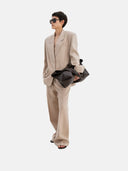 LEATHER BROWN SHOPPER - Blastout