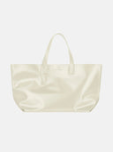 LEATHER WHITE SHOPPER - Blastout