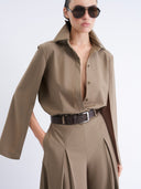 OLIVE CAPE SHIRT - Blastout