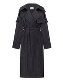 STRIPED TRENCH COAT - Blastout
