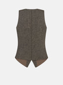 VEST HERRINGBONE OLIVE - Blastout