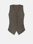 VEST HERRINGBONE OLIVE - Blastout