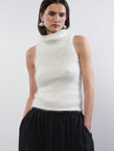 WHITE ANGORA TOP - Blastout