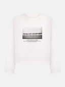 WHITE MONOCHROME SHORE LONGSLEEVE - Blastout