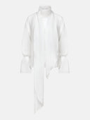 WHITE SILK BLOUSE - Blastout